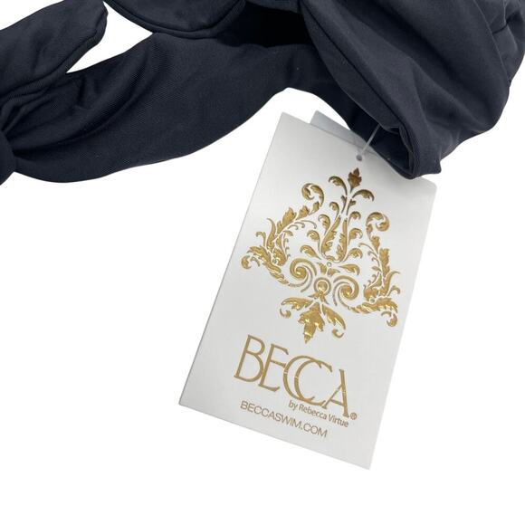 Becca Swim Phoebe Wire Front Bikini Top Black Size Medium NEW with Tags! - Picture 6 of 8